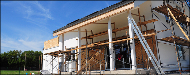 Home being remodeled in Beresford, South Dakota.