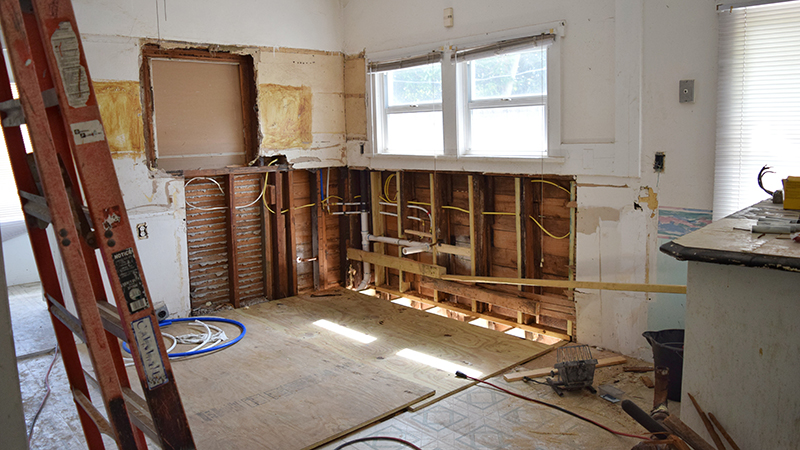 A kitchen in Beresford South Dakota that is being remodeled.