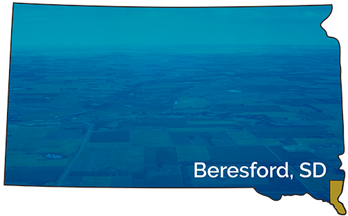 Map of Beresford, South Dakota