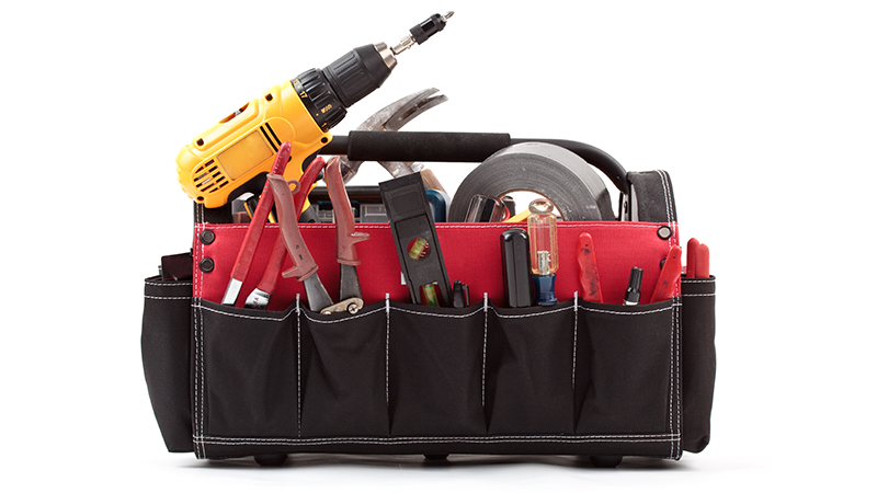 A tool kit with electric screwdriver